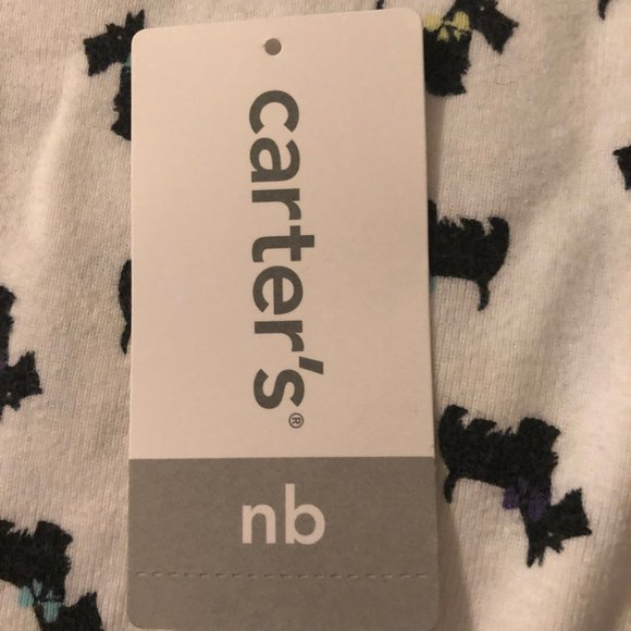 EUC Baby Girl Carter's Print Bodysuits & Scottie Dog Pants Set - size newborn - Picture 2 of 16